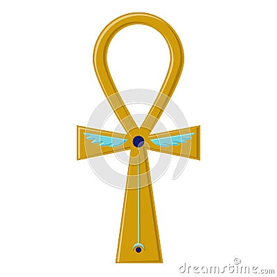 Religious sign of the ancient Egyptian cross - Ankh. A symbol of life. Symbols of Egypt Stock Photo