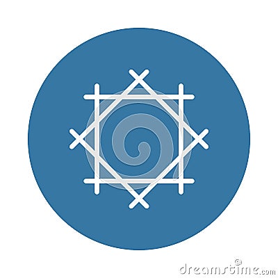religious sign icon in Badge style Stock Photo