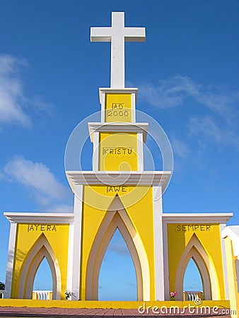 Religious Statue in Bonaire Stock Photo