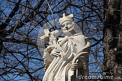 Religious statue at garden at Lancut Castle aka Lubomirski Palace in Lancut city Editorial Stock Photo