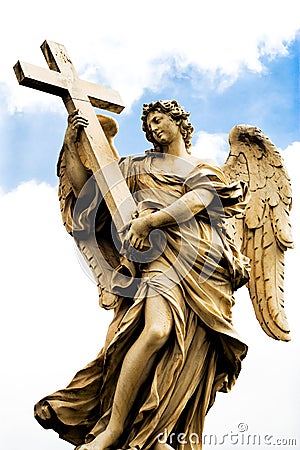 Religious statue from Rome Stock Photo