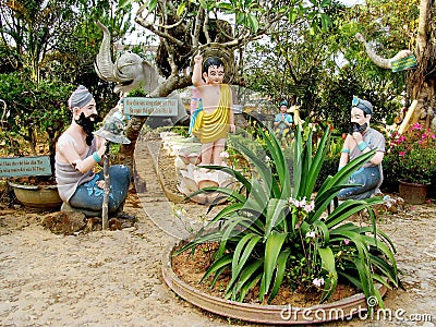 Religious statues in park Editorial Stock Photo