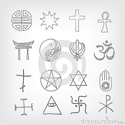 Religious symbolism Vector Illustration