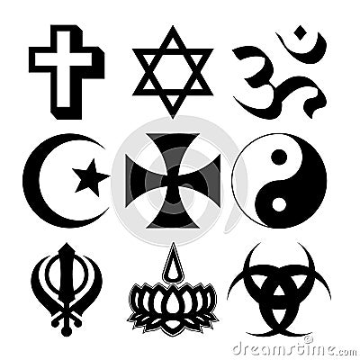 Religious symbols Vector Illustration