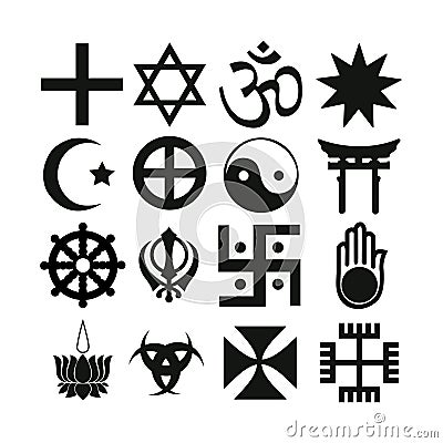 Religious symbols Stock Photo