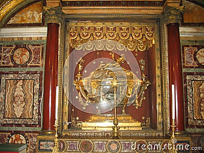 Reliquary of the Holy Crib at Basilica di Santa Maria Maggiore Editorial Stock Photo