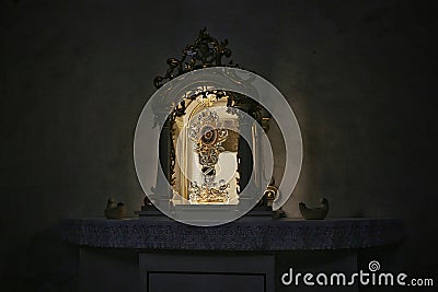 Reliquary of St. Mary`s Church Editorial Stock Photo