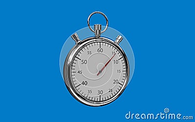 Relistic stopwatch on blue Stock Photo