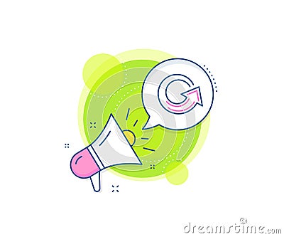 Reload arrow line icon. Update Arrowhead. Vector Vector Illustration