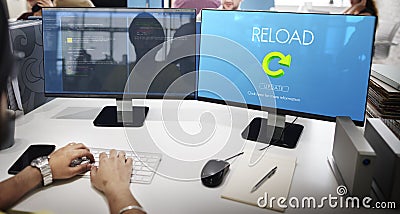 Reload Functionality Destruction Refresh Concept Stock Photo