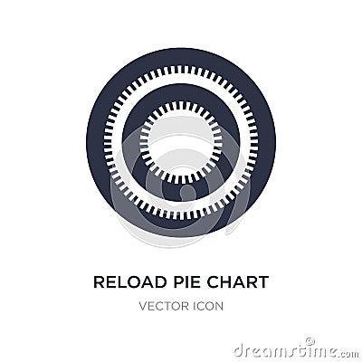 reload pie chart icon on white background. Simple element illustration from UI concept Vector Illustration