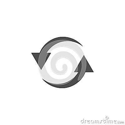 Reload refresh icon graphic design template vector Vector Illustration