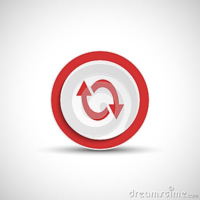 Reload sign. Color arrow icon. Vector Illustration