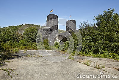 Remagen - The Remagen Bridge with old roadway Editorial Stock Photo