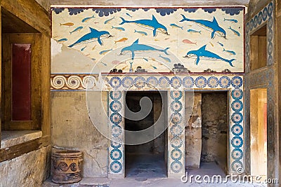 Remainings of an ancient fountain in Knossos Stock Photo
