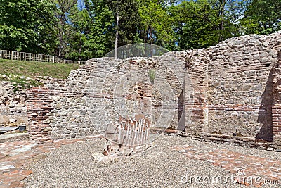Remainings of The ancient Thermal Baths of Diocletianopolis, town of Hisarya, Bulgaria Stock Photo
