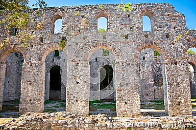 Remains of the ancient Baptistery at Butrint, Albania. Stock Photo