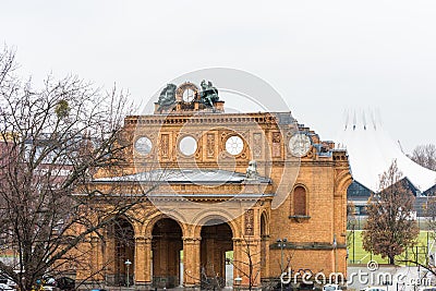 Remains of Anhalter Bahnhof, a former railway terminus in Berlin, Germany Editorial Stock Photo