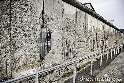 Remains of Berlin Wall Stock Photo