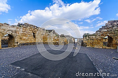 Remains of the crusader Belvoir Fortress Stock Photo