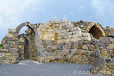 Remains of the crusader Belvoir Fortress Stock Photo