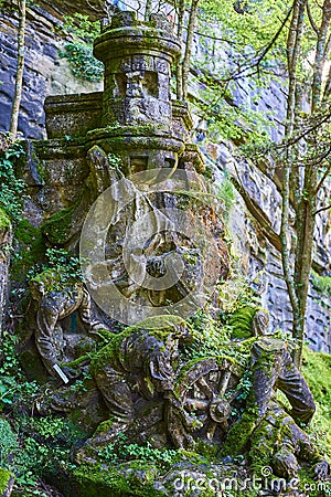 Remains of the English Cemetery at Monte Urgull. Donostia, Spain.at Monte Urgull. Editorial Stock Photo