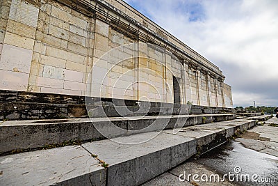 The remains of German megalomania in the Third Reich, main tribune or great stand at the Editorial Stock Photo