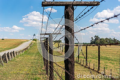 Remains of iron curtain near border of Czech republic Stock Photo