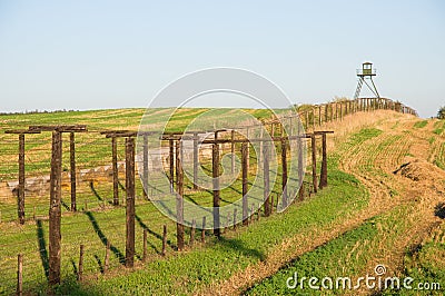 Remains of iron curtain in southern Moravia, Czech Republic. Stock Photo