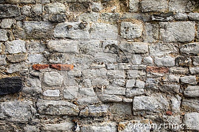 Remains of London Wall in London, UK Stock Photo