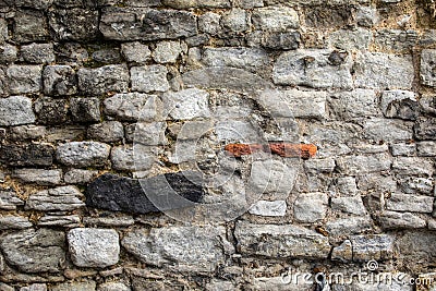 Remains of London Wall in London, UK Stock Photo