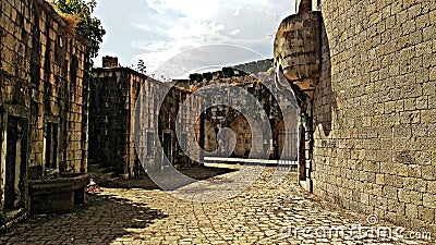 Remains of the Mamula Prison in the Adriatic Sea Stock Photo