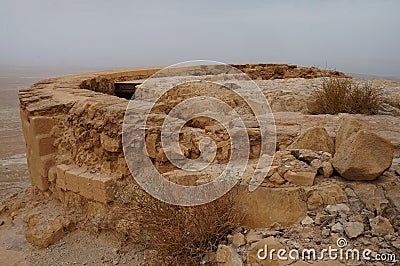 Remains of Masada, ancient town Stock Photo
