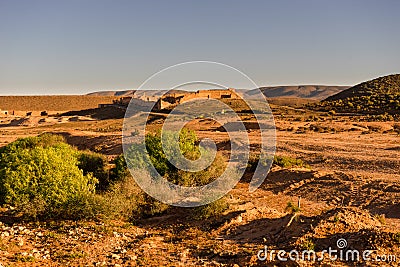 Remains of the old fort of the foreign legion Bou Sherif in Morocco Stock Photo