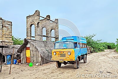 Remains of the Old Railway Station at Dhanushkodi Editorial Stock Photo