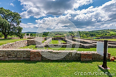 Remains of Roman city of Gamzigrad, Felix Romuliana in Serbia Stock Photo