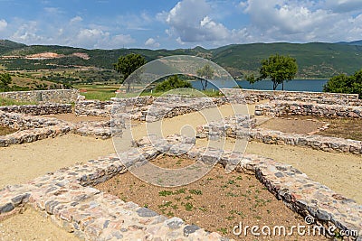 Remains of a Roman villa from the 4th century. Editorial Stock Photo