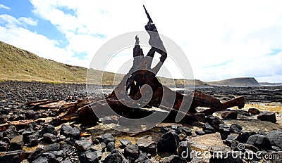 The remains of S. S. Speke Stock Photo