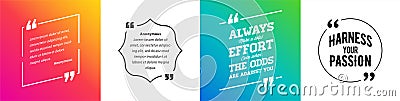 Remark Quote Template Bubble with Vivid Background. Vector Illustration
