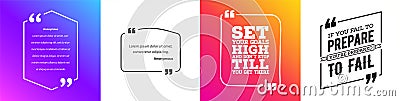 Remark Quote Template Bubble with Vivid Background. Citation Template Vector Set. Vector Illustration