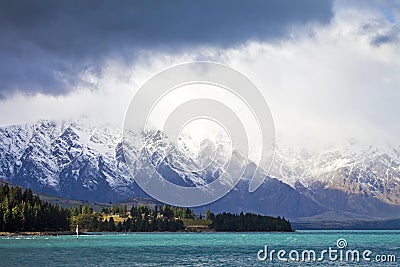 The Remarkables mountain range, New Zealand Stock Photo