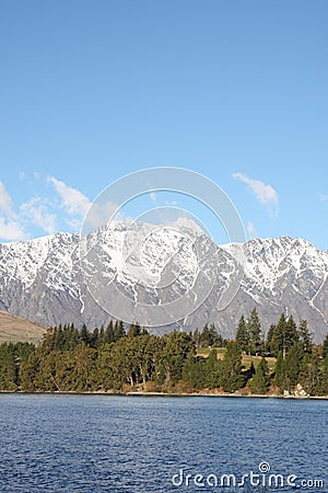 Remarkables mountains in New Zealand Stock Photo