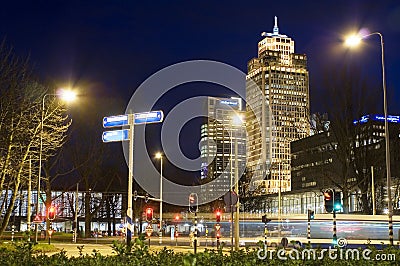 Rembrandt tower Amsterdam Netherlands Stock Photo