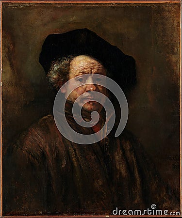 Self Portrait by Rembrandt van Rijn Editorial Stock Photo