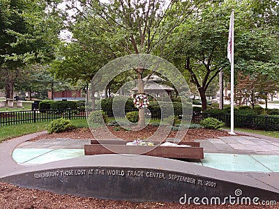 World Trade Center, September 11, 2001, Memorial, Rutherford, NJ, USA Editorial Stock Photo