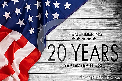 Remembering the 20 Years of 9 11, Patriot day. We will always rememeber the terrorist attacks on september 11, 2001 Stock Photo