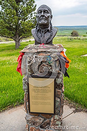 In remembrance of the ceremonial chief in Sturgis, South Dakota Editorial Stock Photo