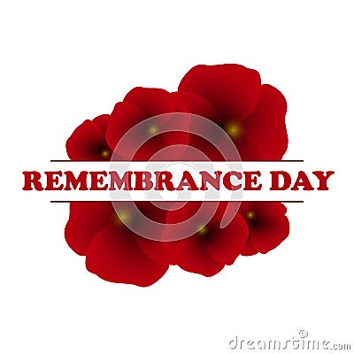 Remembrance Day, Anzac Day, Veterans Day Background with Poppies. Lest We Forget. Vector Illustration