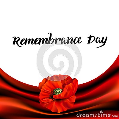 Remembrance Day greeting card Vector Illustration