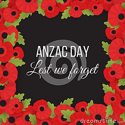 The remembrance poppy - poppy appeal. Vector Illustration